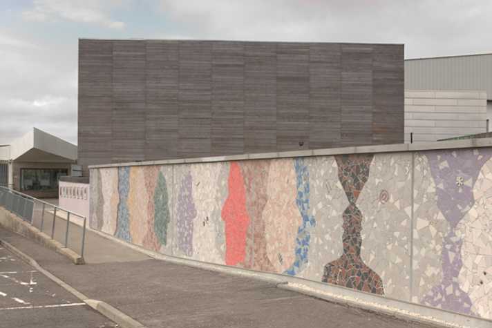 soft colours mosaic of profiles facing eachtother