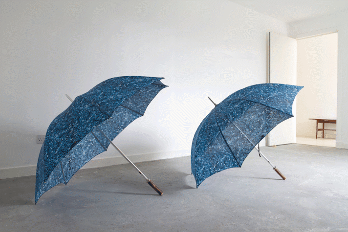 Bespoke golf umbrella, digital print on 100% silk