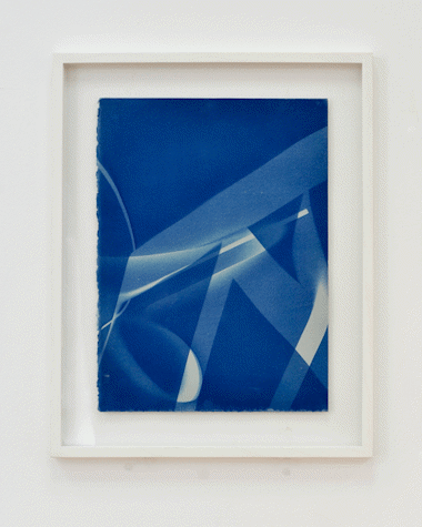 abstract framed cyanotype