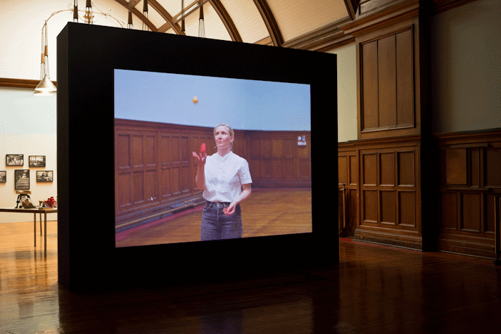 screen shows person juggling